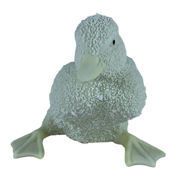 Vintage Dept 56 Easter 1993 Textured Cream Duckling Figurine 7281-8 Porcelain Sm - Picture 2 of 14